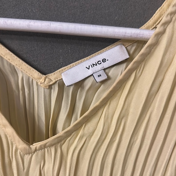 Vince Pleated Blouse in Light Yellow - Picture 3 of 7